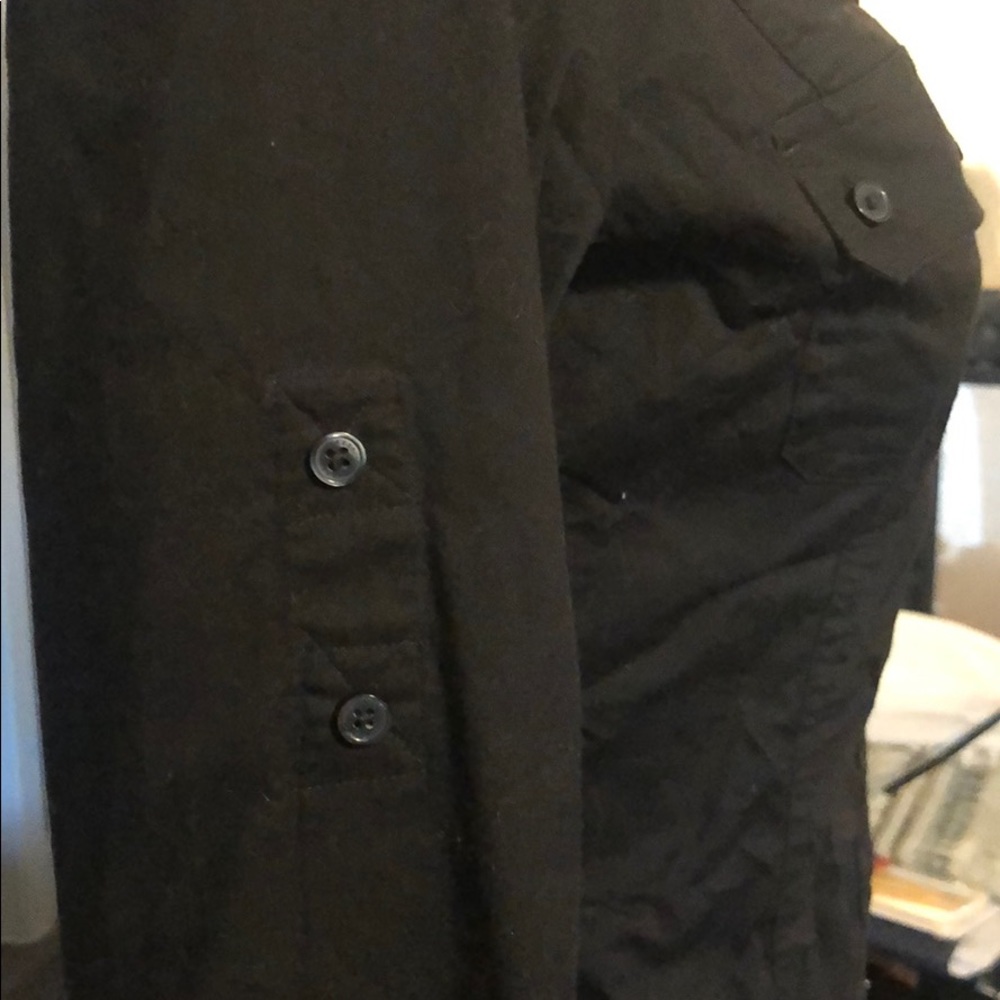 Express Black Button Down Blouse. Xs - image 3